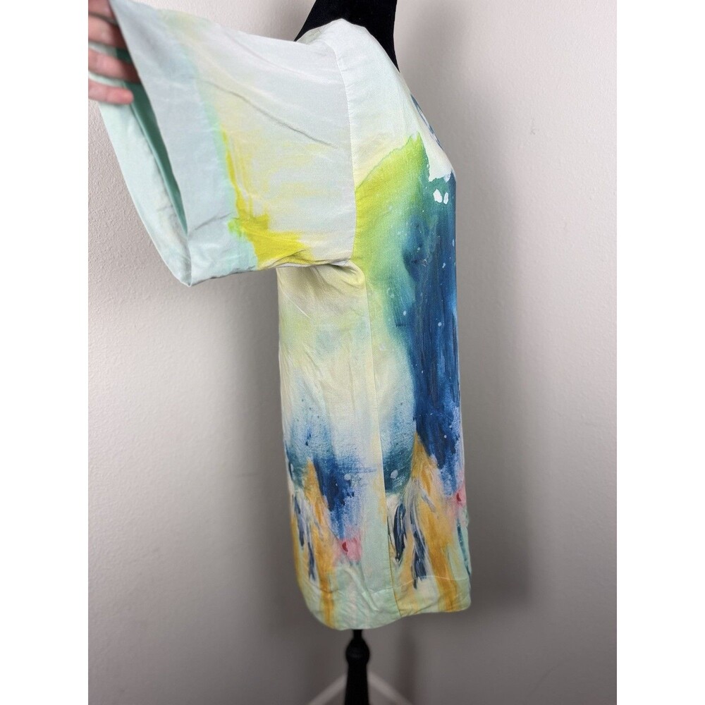 Maeve Anthropologie Silk Shift Dress Womens Small Abstract Print Short Sleeve - Picture 10 of 16
